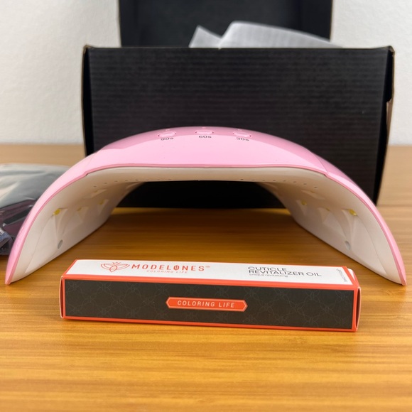 Gel Nail Polish Gift Set with Cuticle Oil, Base, Matte, and Shiny Top Coat - Picture 7 of 10